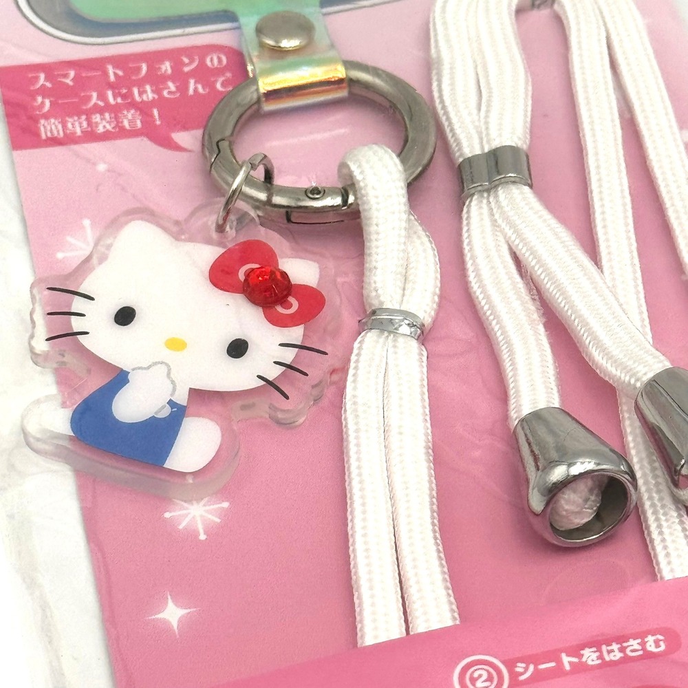 HELLO KITTY NEW Japanese Cell Phone Holder Lanyard Cute Kawaii Smartphone Strap‎